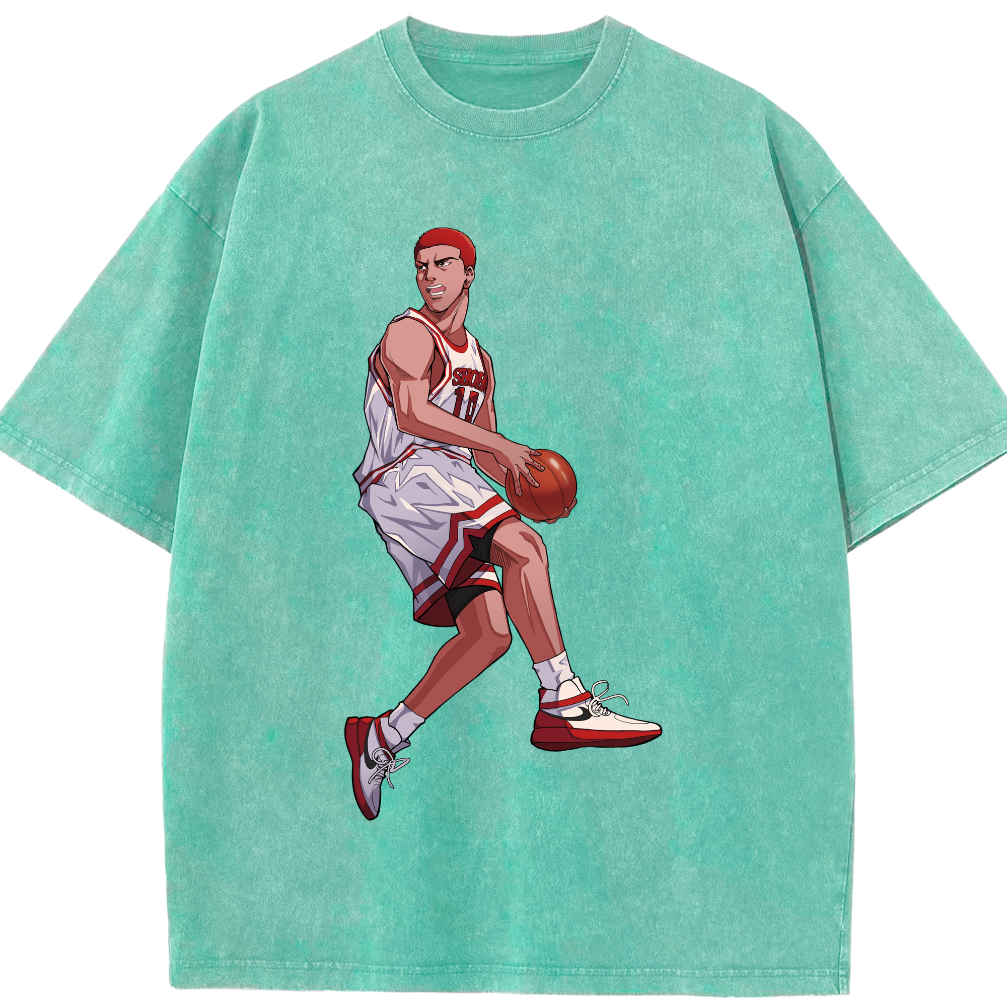 （画像用） SLAM DUNK／スラムダンク 綿100% ヴィンテージ風 半袖Tシャツ（フロントプリント）